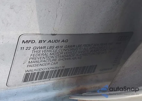 2023 Audi S3 Premium Plus Tfsi Quattro S Tronic from USA, damaged, VIN WAUH3DGYXPA054176